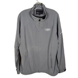 DUNNING GOLF Mens M Bomber Jacket Madison Club Waterproof Windbreaker Gray Coat